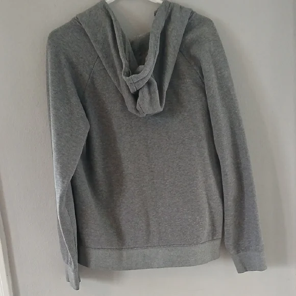 Jordan Black and Gray Zip-Up Hoodie Sweatshirt - Picture 4 of 4